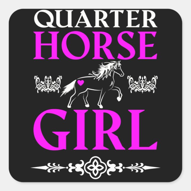 Quarter Horse Girl    Square Sticker (Front)