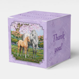 Quarter Horse Mare and Foal Purple Favor Box