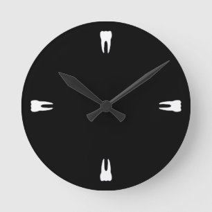 Quarter Hour Teeth Round Clock