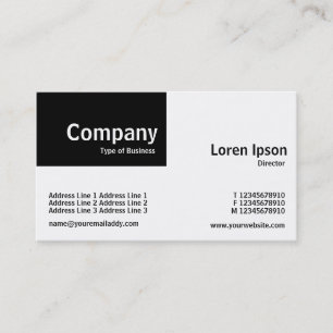 Quarter Patch - Black and White Business Card