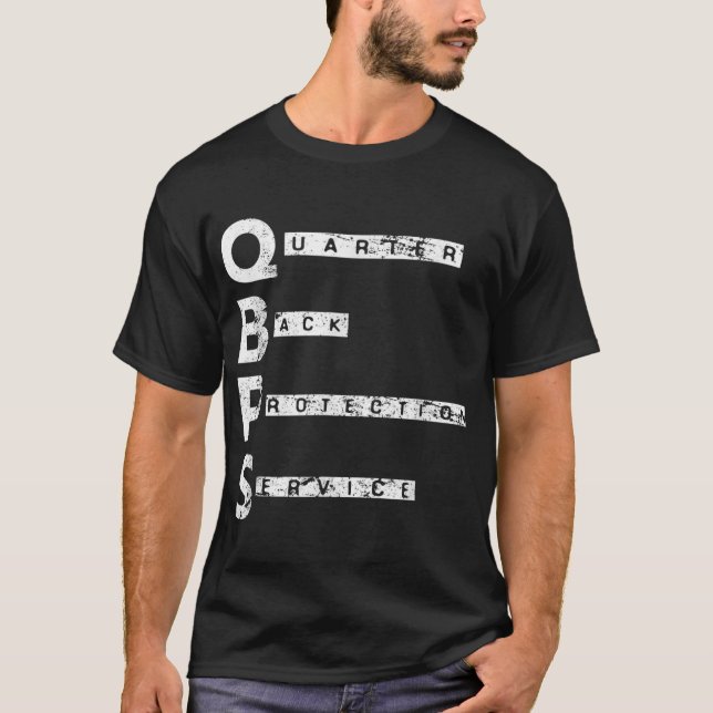 Quarterback Mom Offensive Lineman Funny Football  T-Shirt (Front)