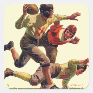 Quarterback Pass Square Sticker