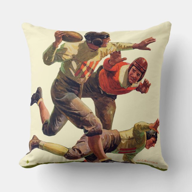 Quarterback Pass Throw Pillow (Front)