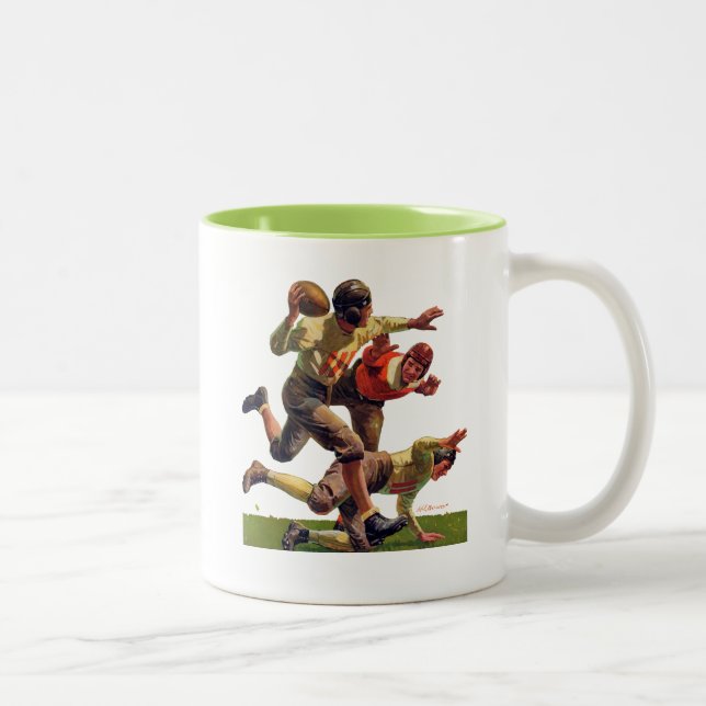 Quarterback Pass Two-Tone Coffee Mug (Right)
