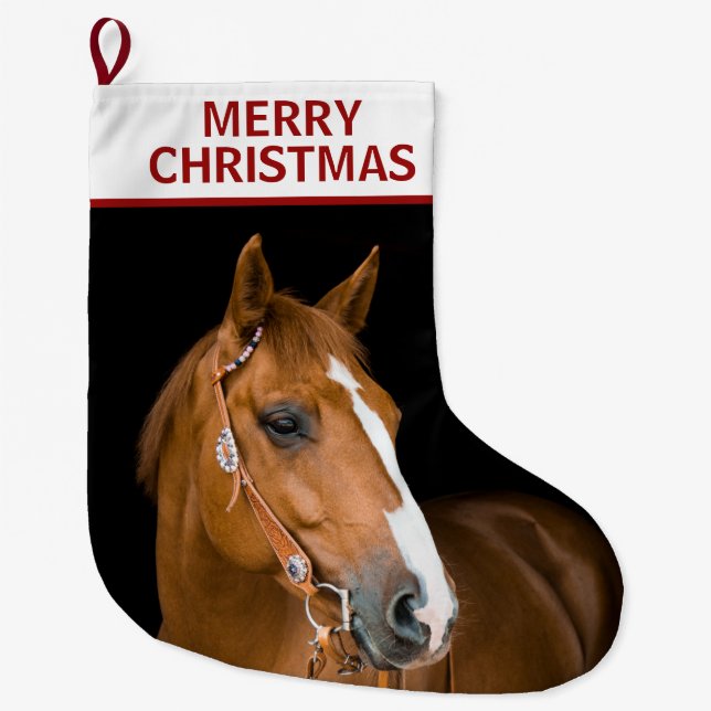 Quarterhorse Merry Christmas Stocking (Front)