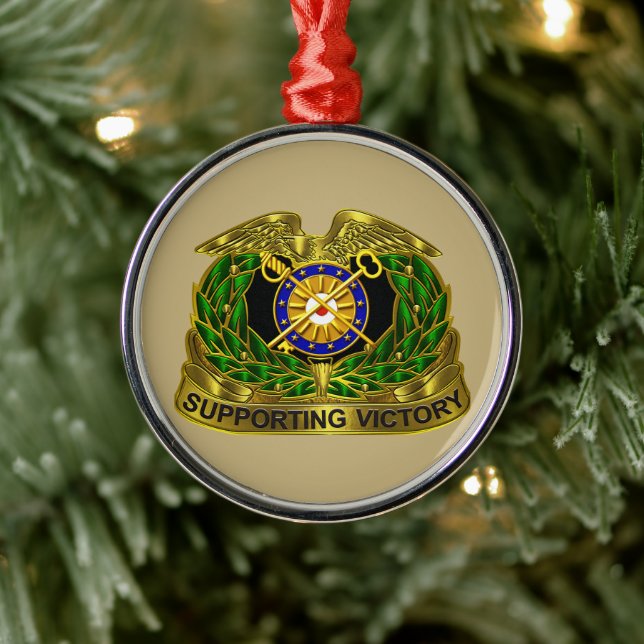 QUARTERMASTER CORPS Christmas Metal Ornament (Tree)