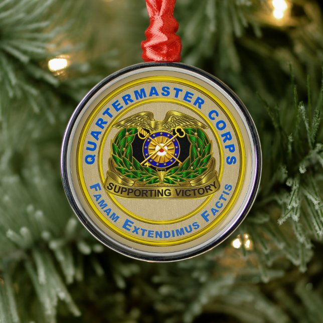 QUARTERMASTER CORPS Christmas Metal Ornament (Tree)