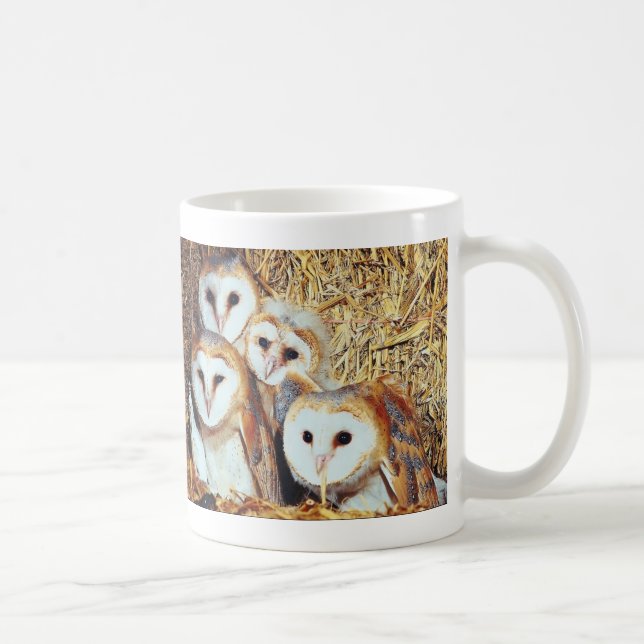 Quartet of Barn Owls Coffee Mug (Right)
