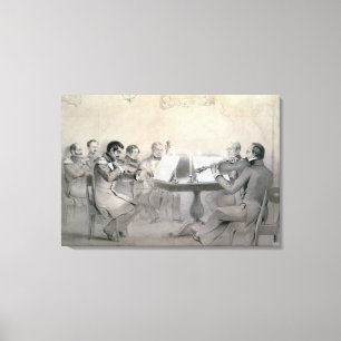 Quartet of the Composer Count A. F. Lvov, 1840 Canvas Print