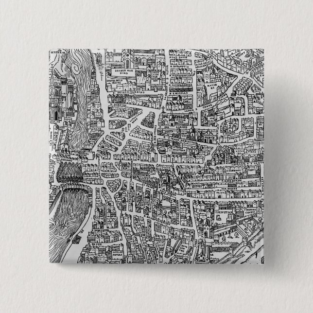 Quartier des Ecoles 2 Inch Square Button (Front)