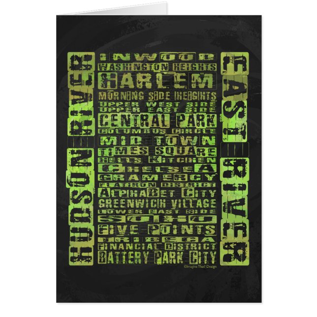 Quartiers de New York Vert (Devant)