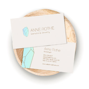 Quartz Crystal Healer and Jewellery Designer Logo Business Card