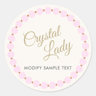 Quartz Crystal Jewellery Designer L Classic Round Sticker