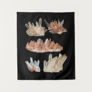 Quartz crystals gemstone rocks geology picture tapestry