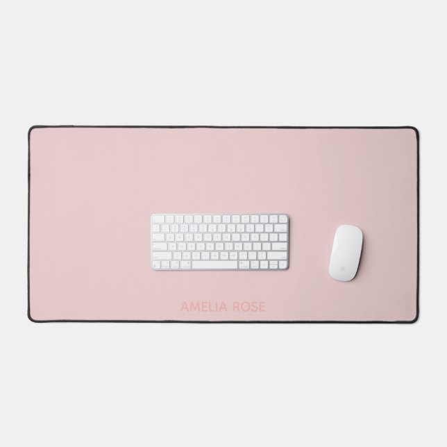 Quartz simple personnalisé rose sur rose (Clavier et souris)