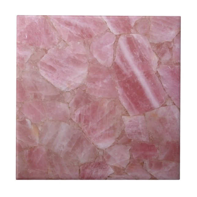 Quartzite rose cristal pierre imprime carreaux en  (Devant)