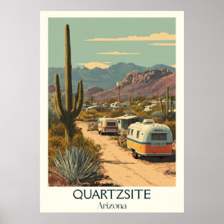 Quartzsite Arizona Retro Affiche de voyage