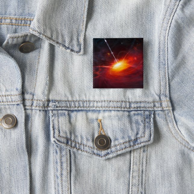 Quasars. 2 Inch Square Button (In Situ)