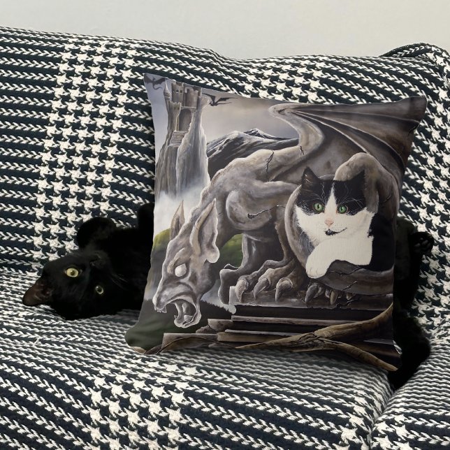 Quasi & Gargoyle Throw Pillow (Creator Uploaded)