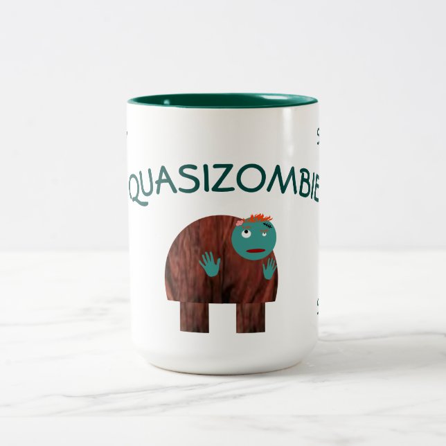 Quasi Zombie Two-Tone Coffee Mug (Center)