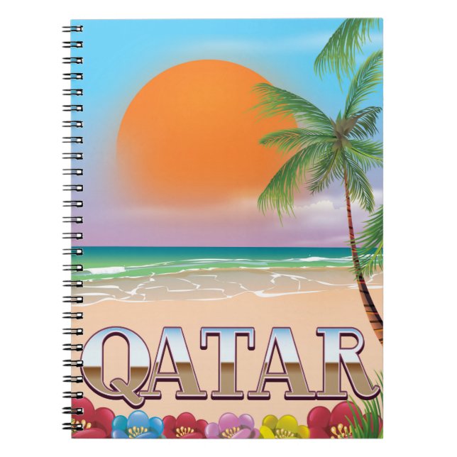 Quatar travel poster notebook (Front)
