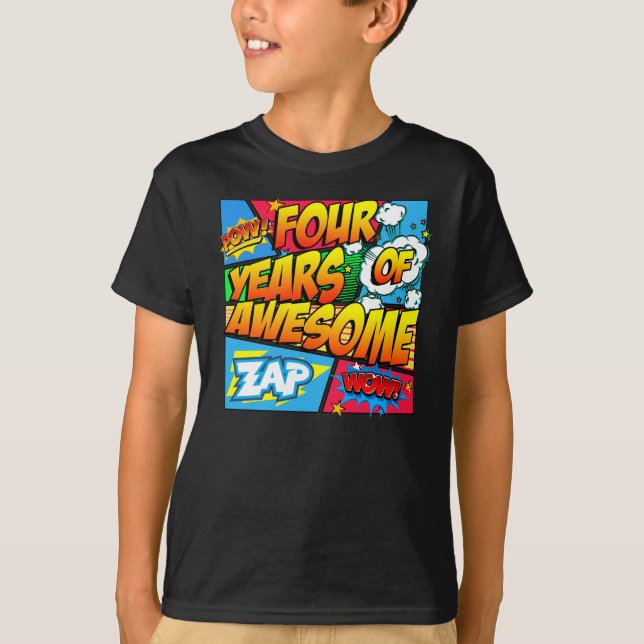 Quatre ans de super T-shirt (Devant)