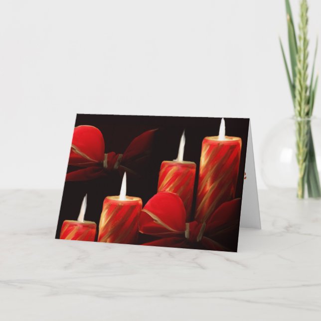 Quatre bougies de carte de Noël (Devant)