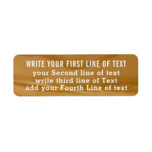 quatre lignes de texte modifiable sur le faux bois