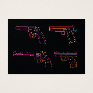 Quatre panneaux d'arme à feu Neon