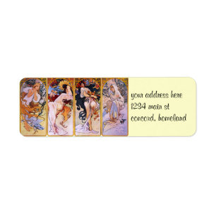 Quatre saisons Alfons Mucha