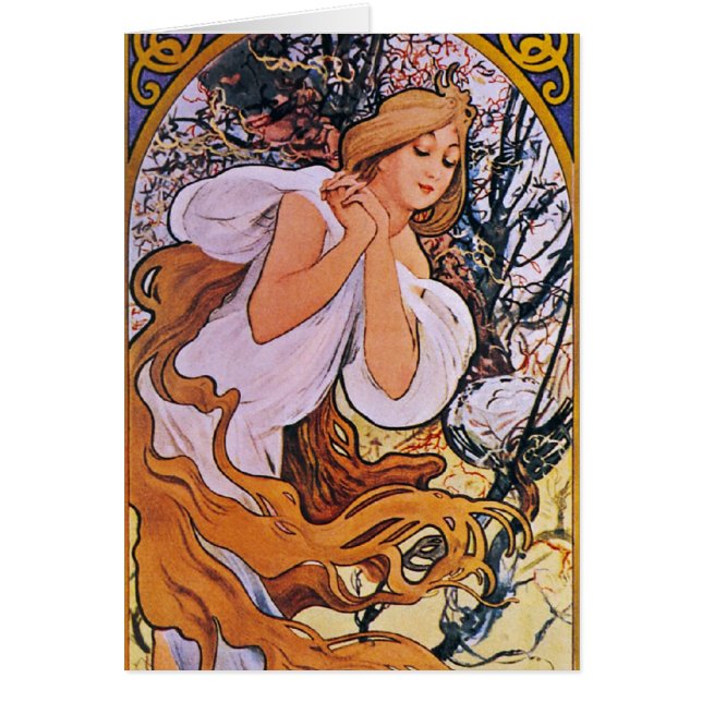 Quatre saisons Alfons Mucha (Devant)