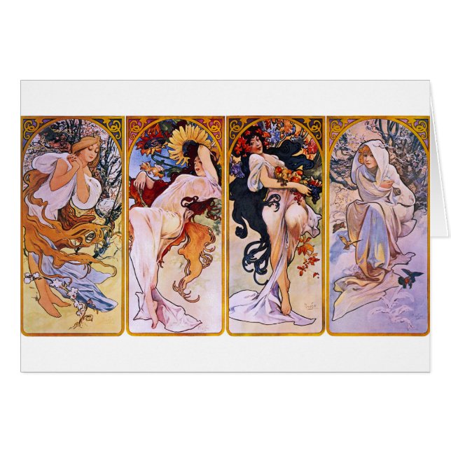 Quatre saisons par Alphonse Mucha (Devant horizontal)