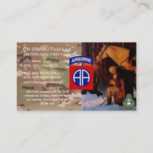 quatre-vingt-deuxième Carte de visite d'aumônier