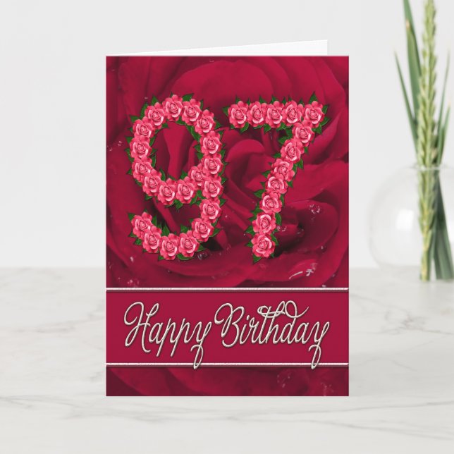 quatre-vingt-dix-septième carte d'anniversaire (Devant)