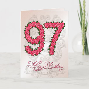 quatre-vingt-dix-septième carte d'anniversaire