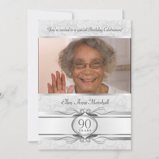 quatre-vingt-dixième anniversaire - invitation (Devant)