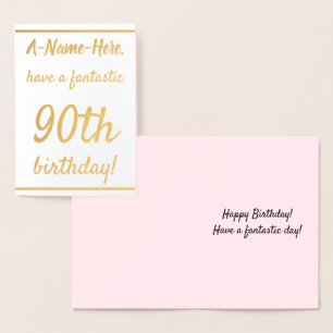 Quatre-vingt-dixième carte de voeux d'anniversaire