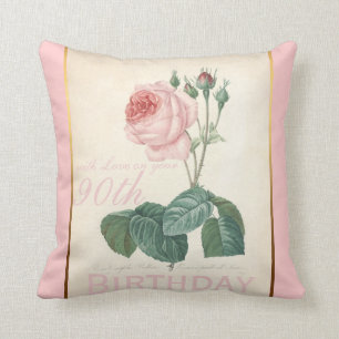 quatre-vingt-dixième Coussin de rose de cru de