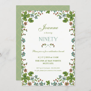 quatre-vingt-dixième Invitation d'anniversaire,