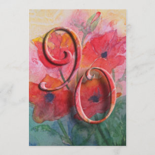 quatre-vingt-dixième Invitation de fête