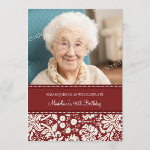 Quatre-vingt-dixième invitations de fête