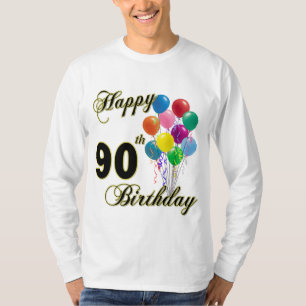 Quatre-vingt-dixième T-shirt heureux