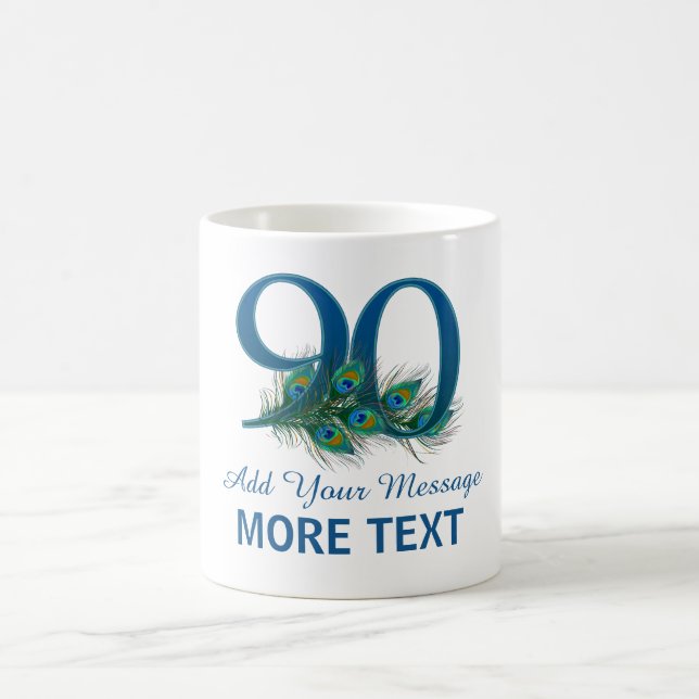 Quatre-vingt-dixième tasse chique personnalisée du (Centre)