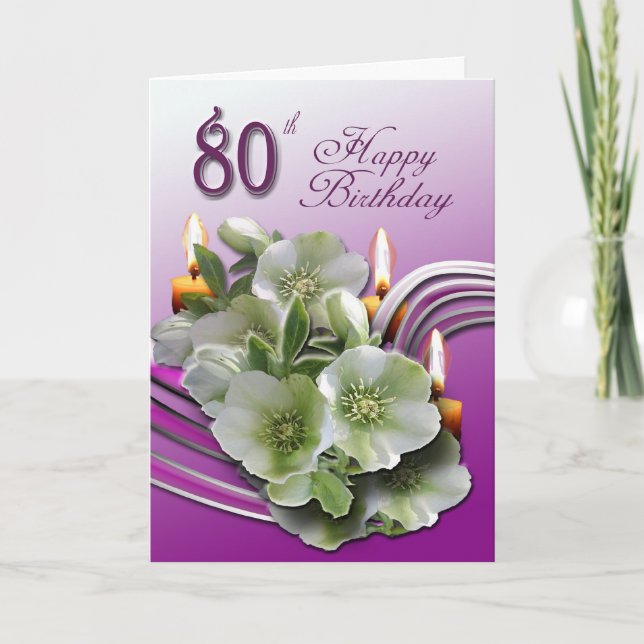 quatre-vingtième Carte de joyeux anniversaire (Devant)