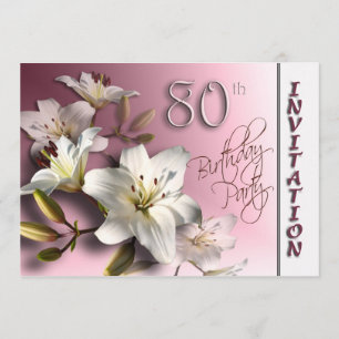 quatre-vingtième Invitation de fête d'anniversaire