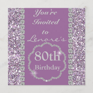 quatre-vingtième Invitation de fête d'anniversaire
