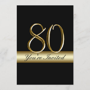 Quatre-vingtième invitations d'anniversaire en