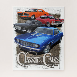 Quatre voitures classiques Puzzle