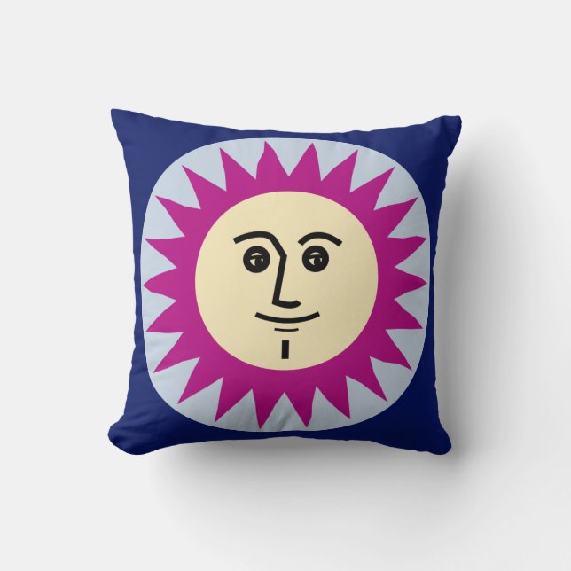 quatrefoil and sun pillow (Front)