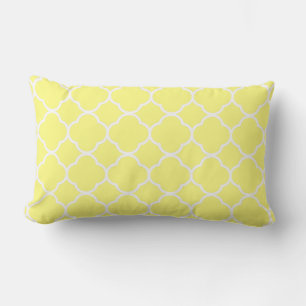 Quatrefoil Butter Yellow Home Decor Stylish Modern Lumbar Pillow